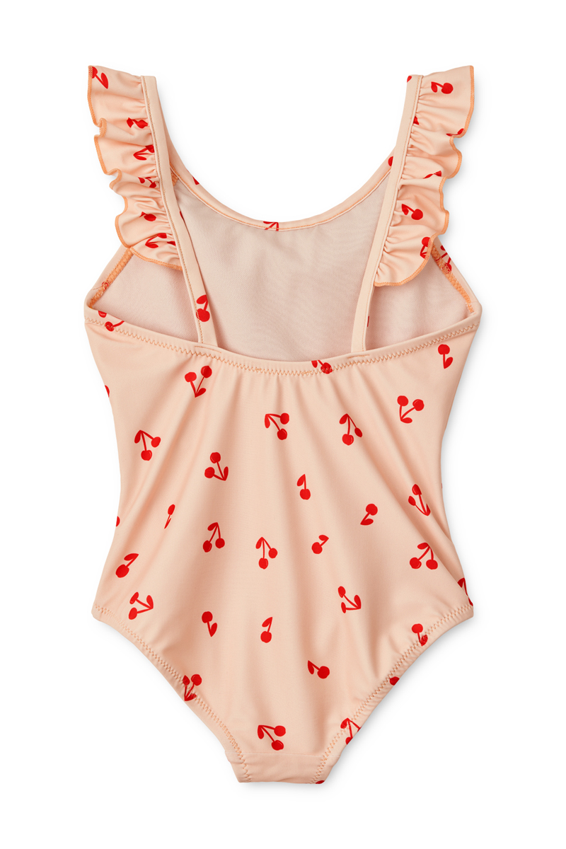 Bad/beach meisjes badpak mode rose