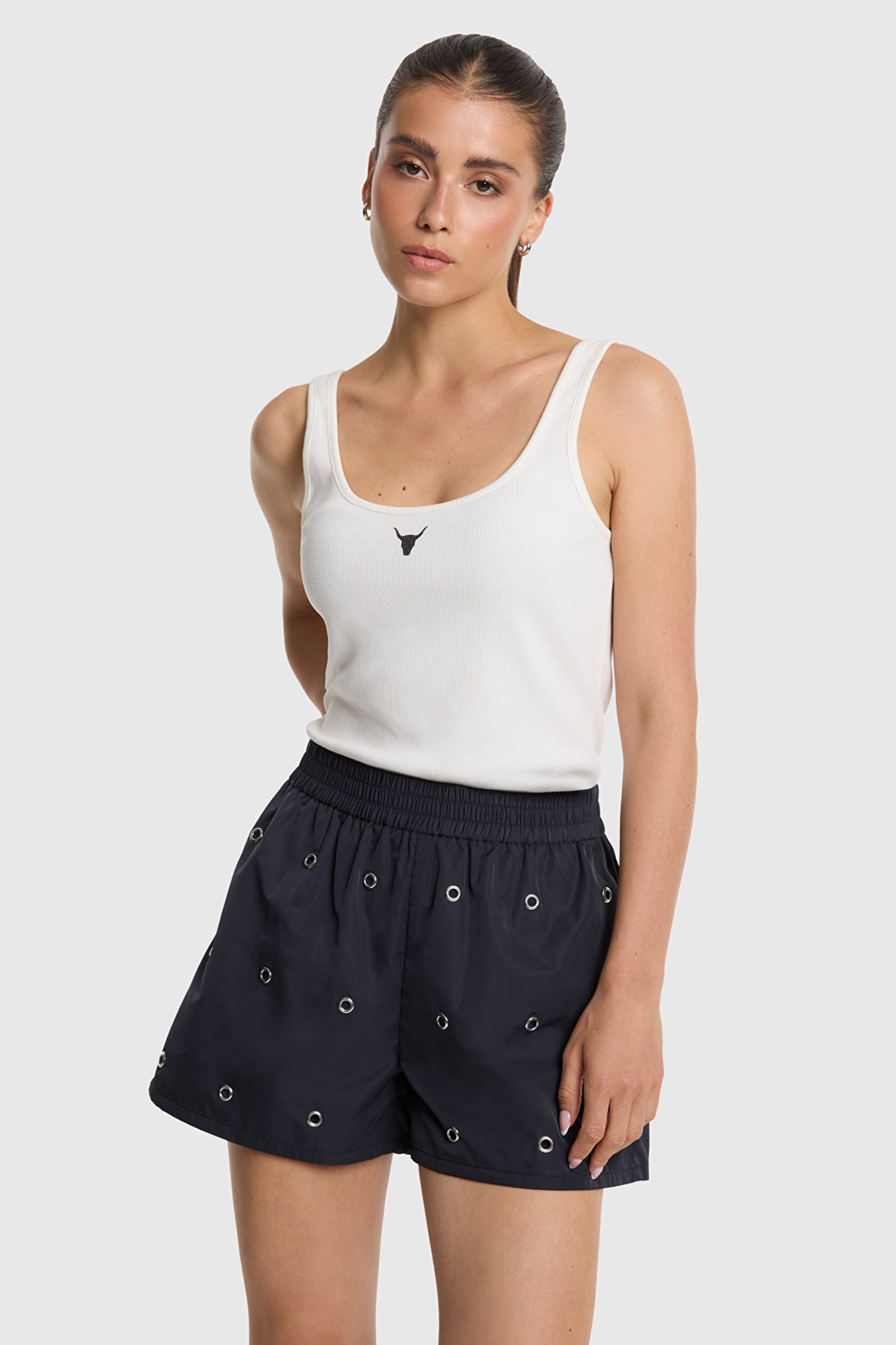 Dames short blauw
