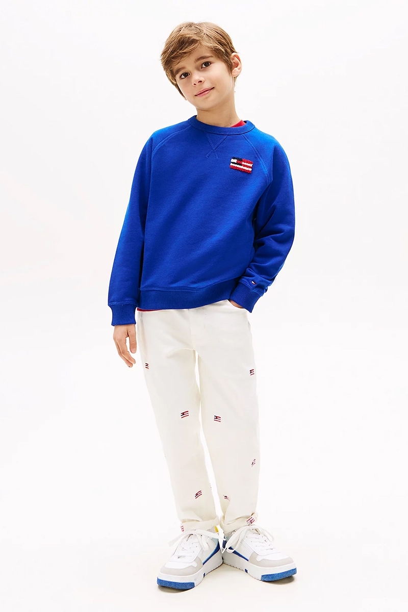 Tommy Hilfiger Hilfiger flag relaxed sweatshirt Blauw-1 2