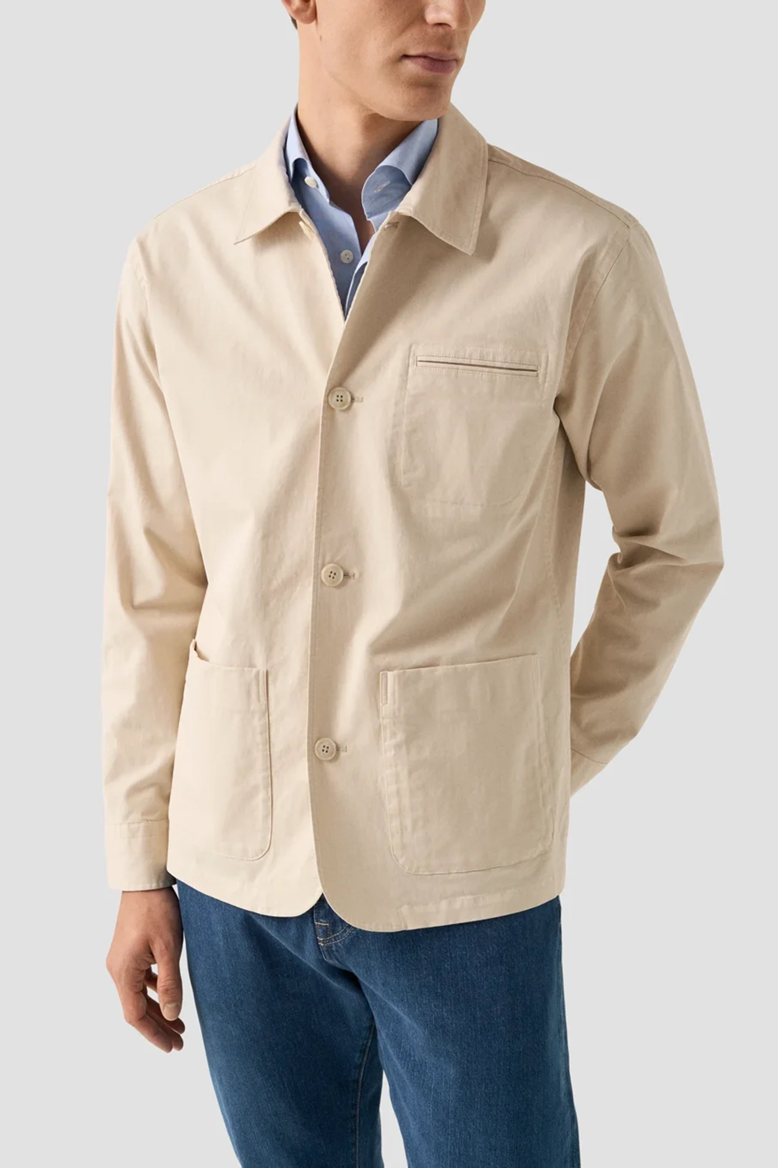 Heren overhemd lm dressual bruin