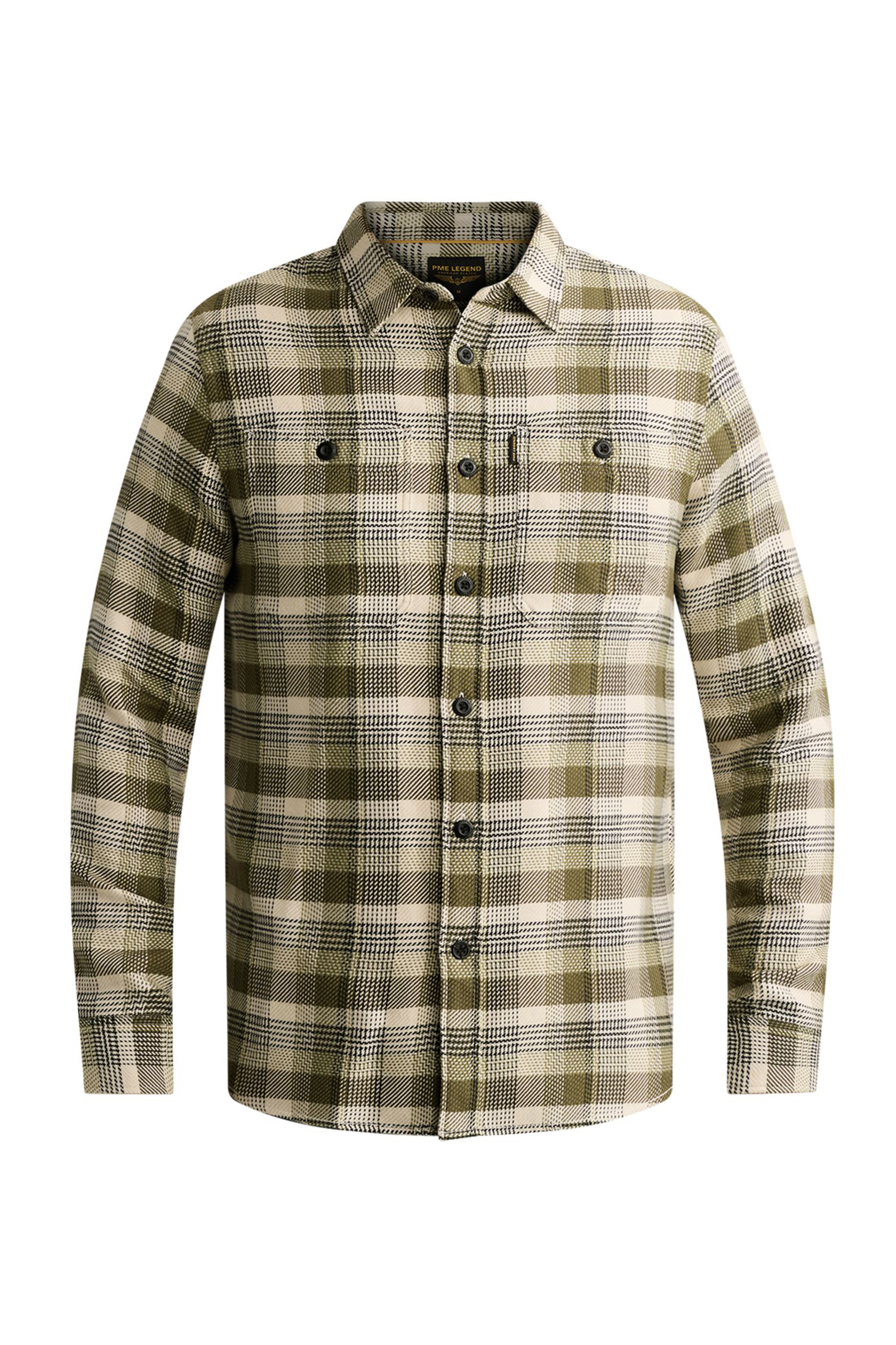 Heren overhemd lm casual groen