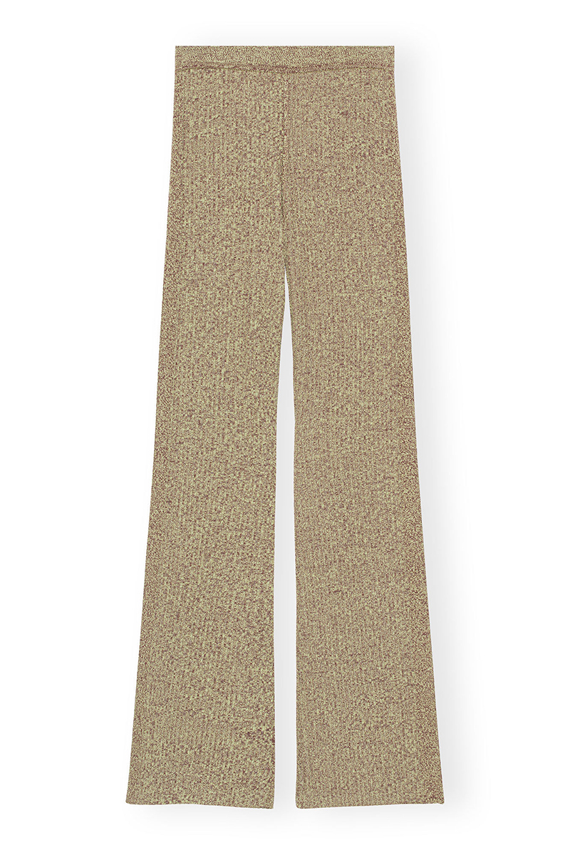 Ganni Dames broek bruin/beige-1 1