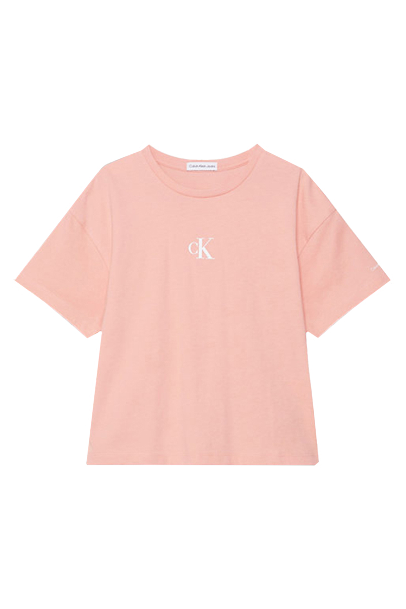 Calvin Klein Logo boxy tshirt Oranje-1 1