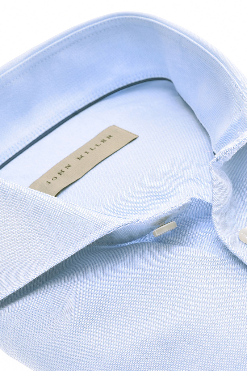 Heren overhemd lm dressual blauw
