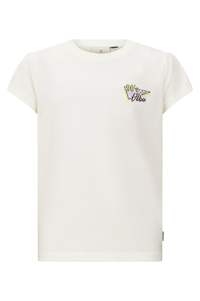 Meisjes t-shirt korte mouw wit