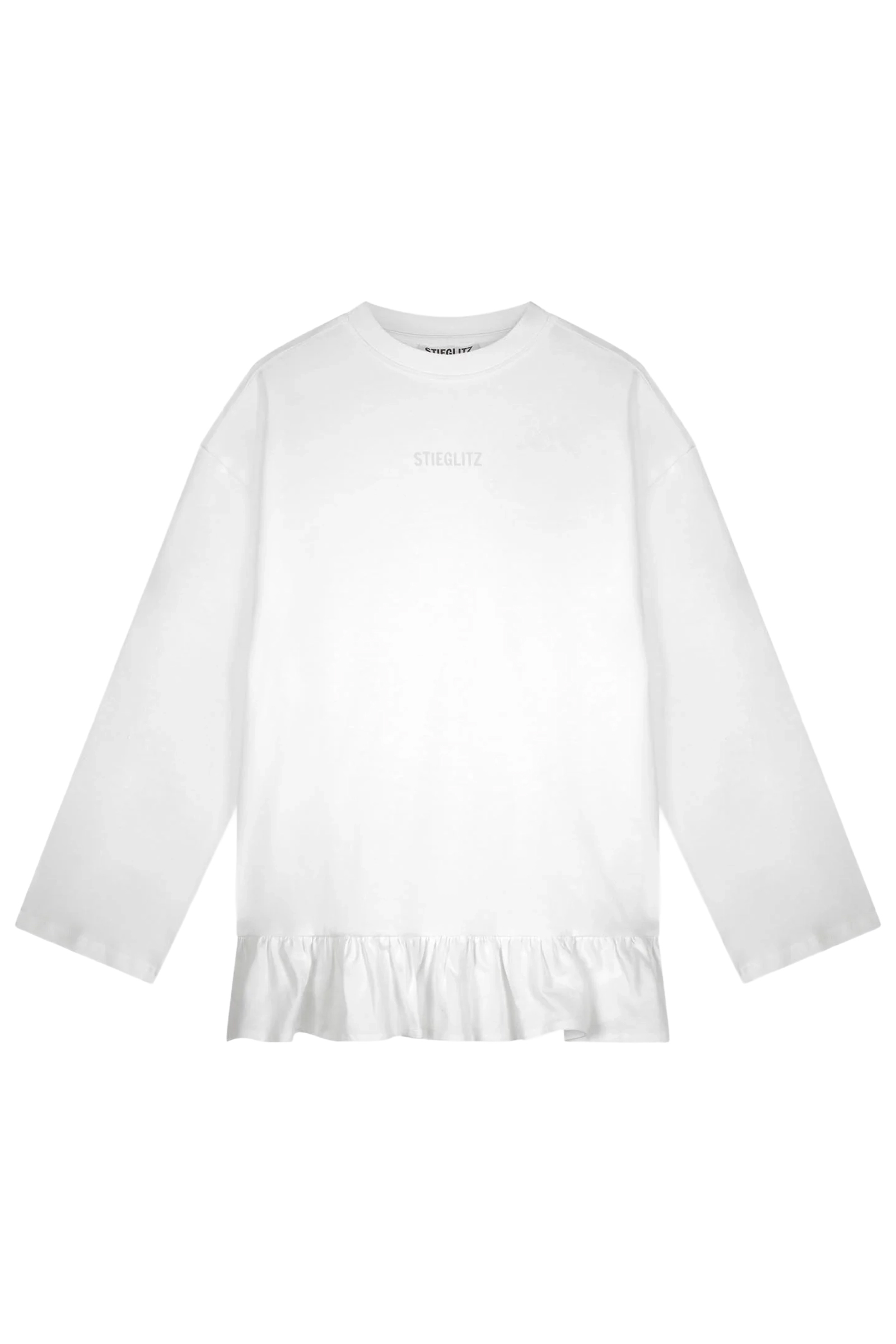 Dames t-shirt lange mouw wit