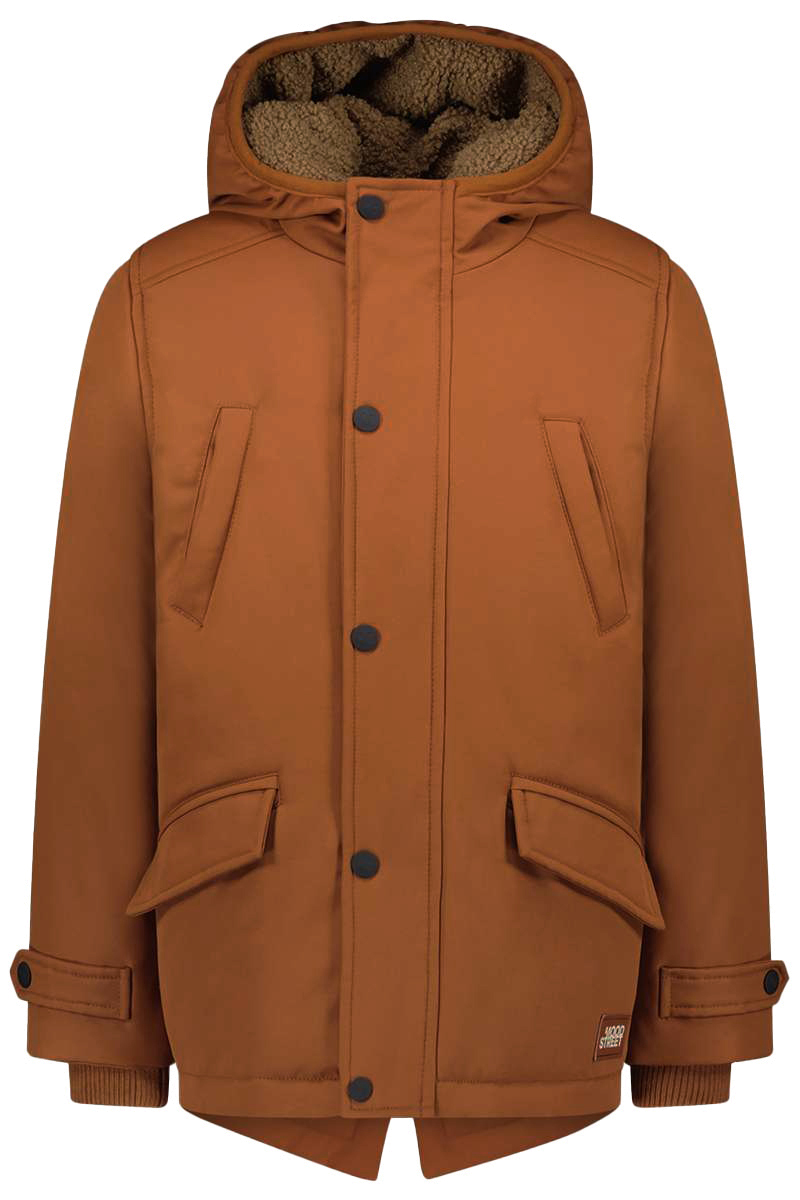 Moodstreet Jongens jas Bruin/Beige-1 1