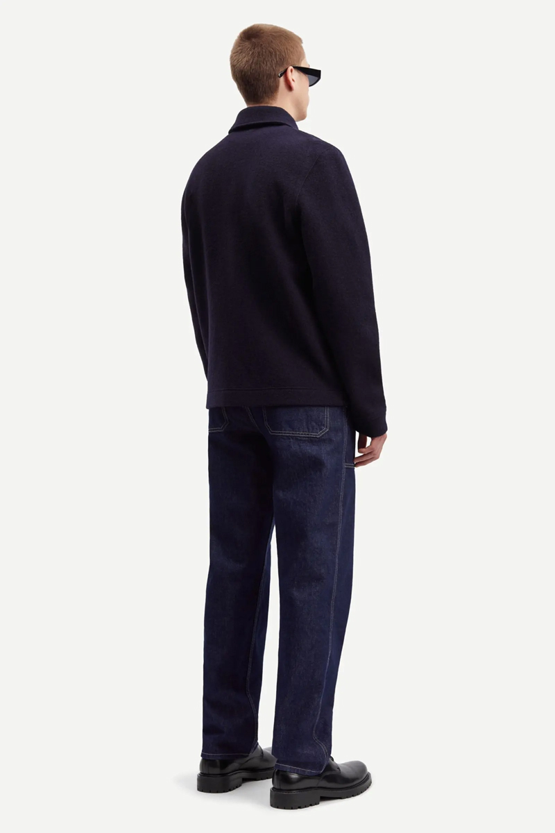 Samsøe Samsøe HANNES FULL ZIP 14612 Blauw-1 3