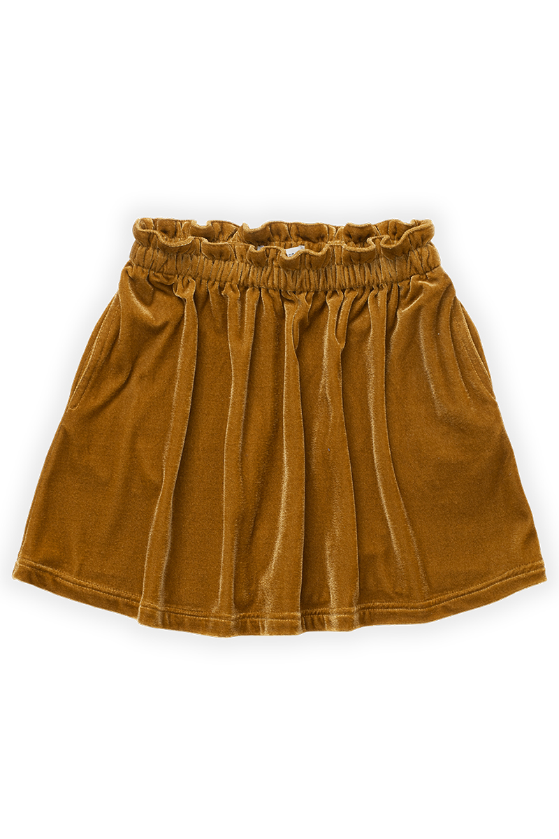 Sproet & Sprout paperbag velvet skirt Bruin/Beige-1 1