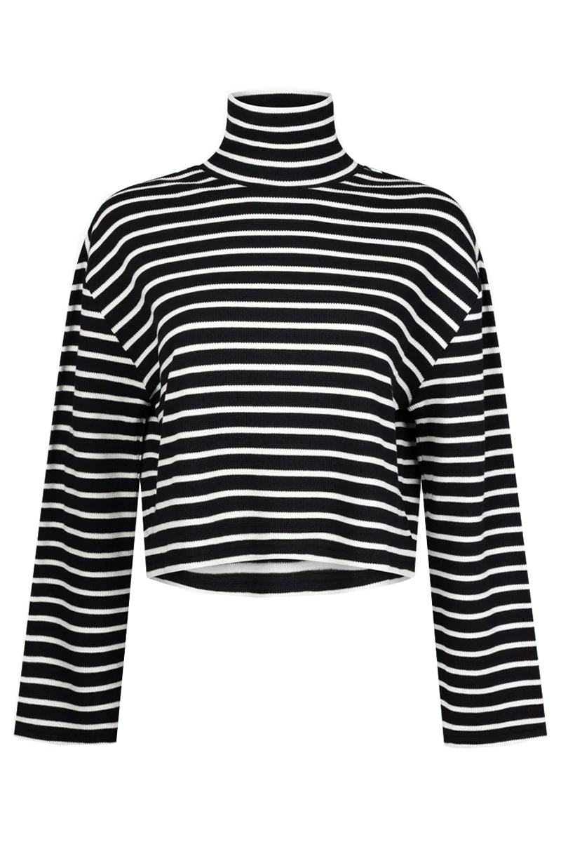 Dames t-shirt lange mouw zwart