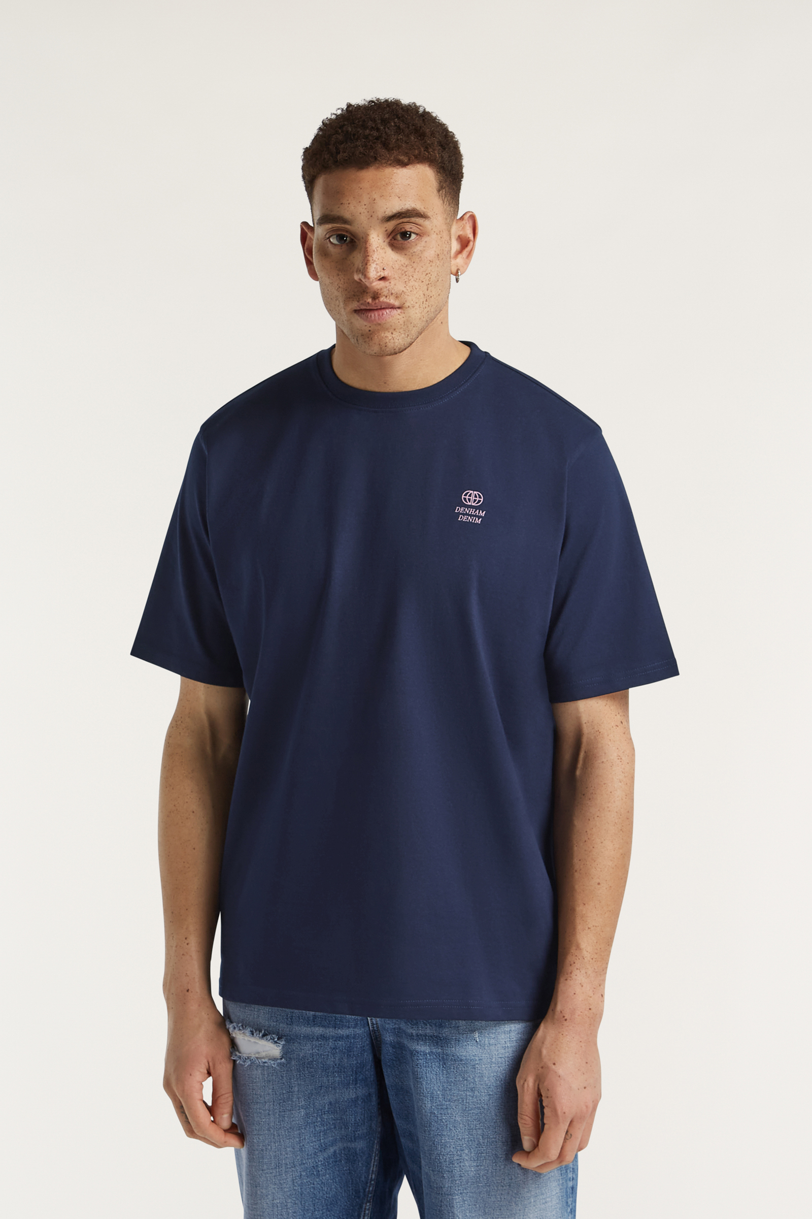 Heren t-shirt kortemouw blauw