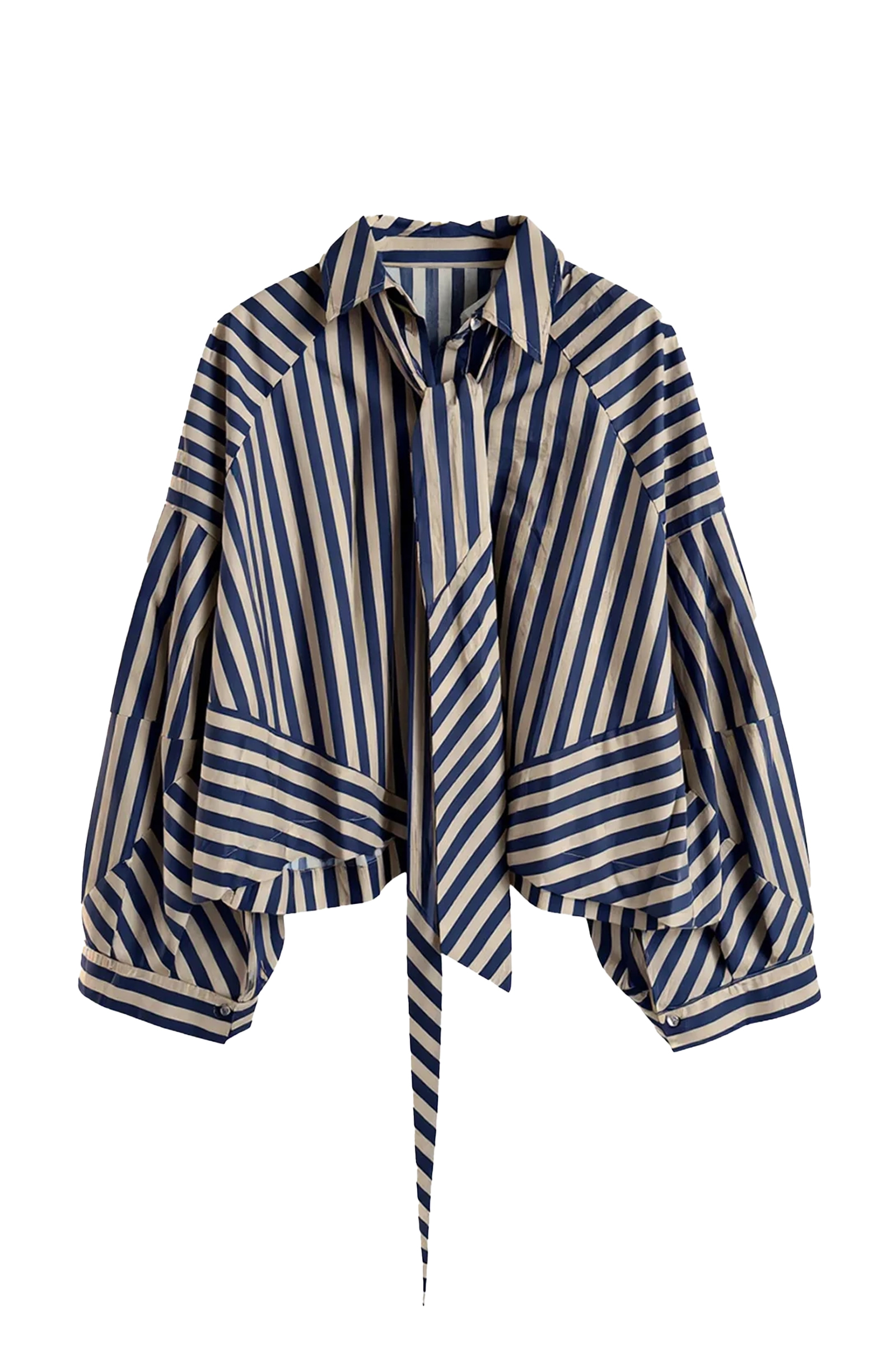 Dames blouse lange mouw blauw