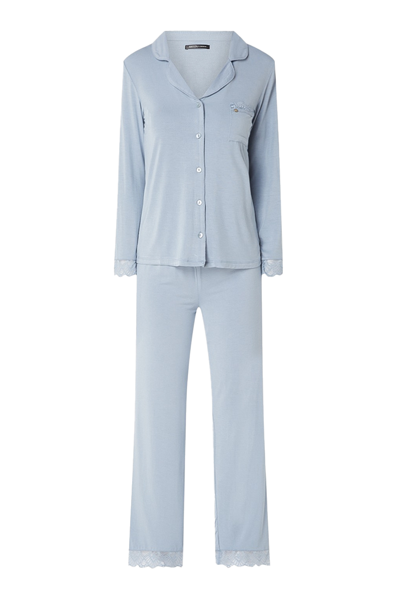 Pretty You Nachtmode dames pyjama Blauw-1 1