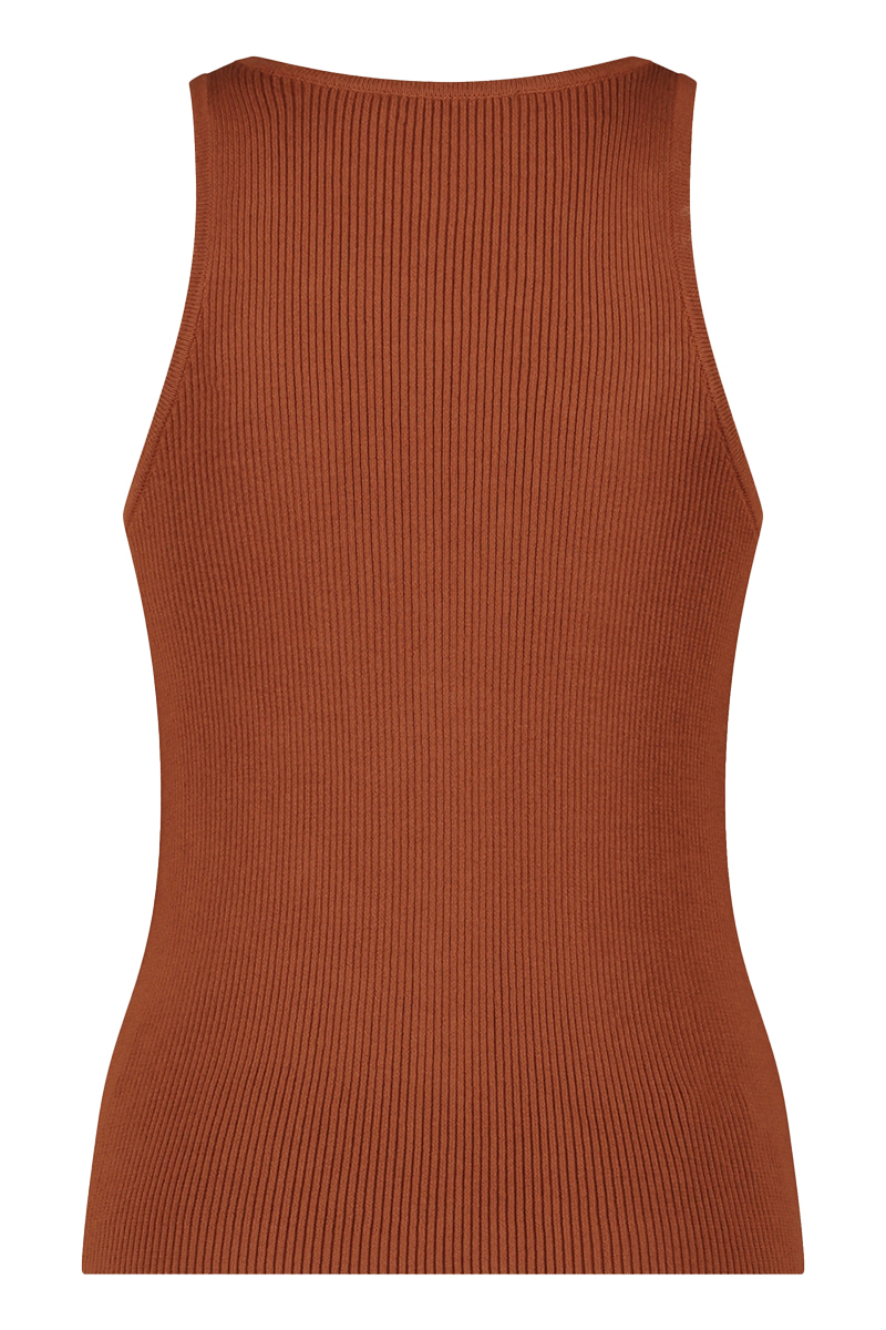 Dames top bruin