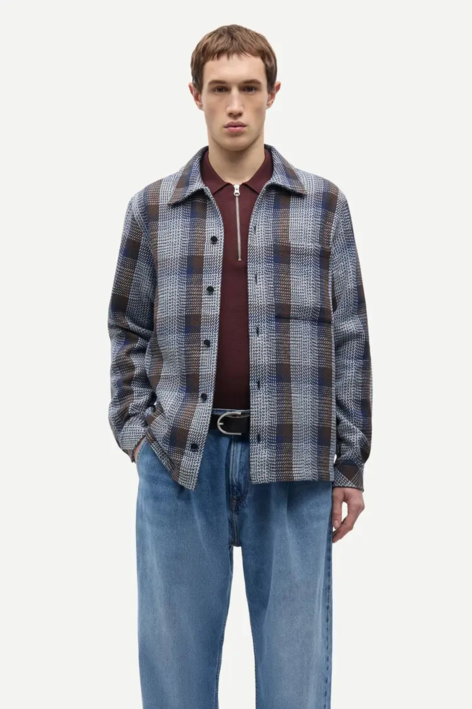 Heren overshirt bruin