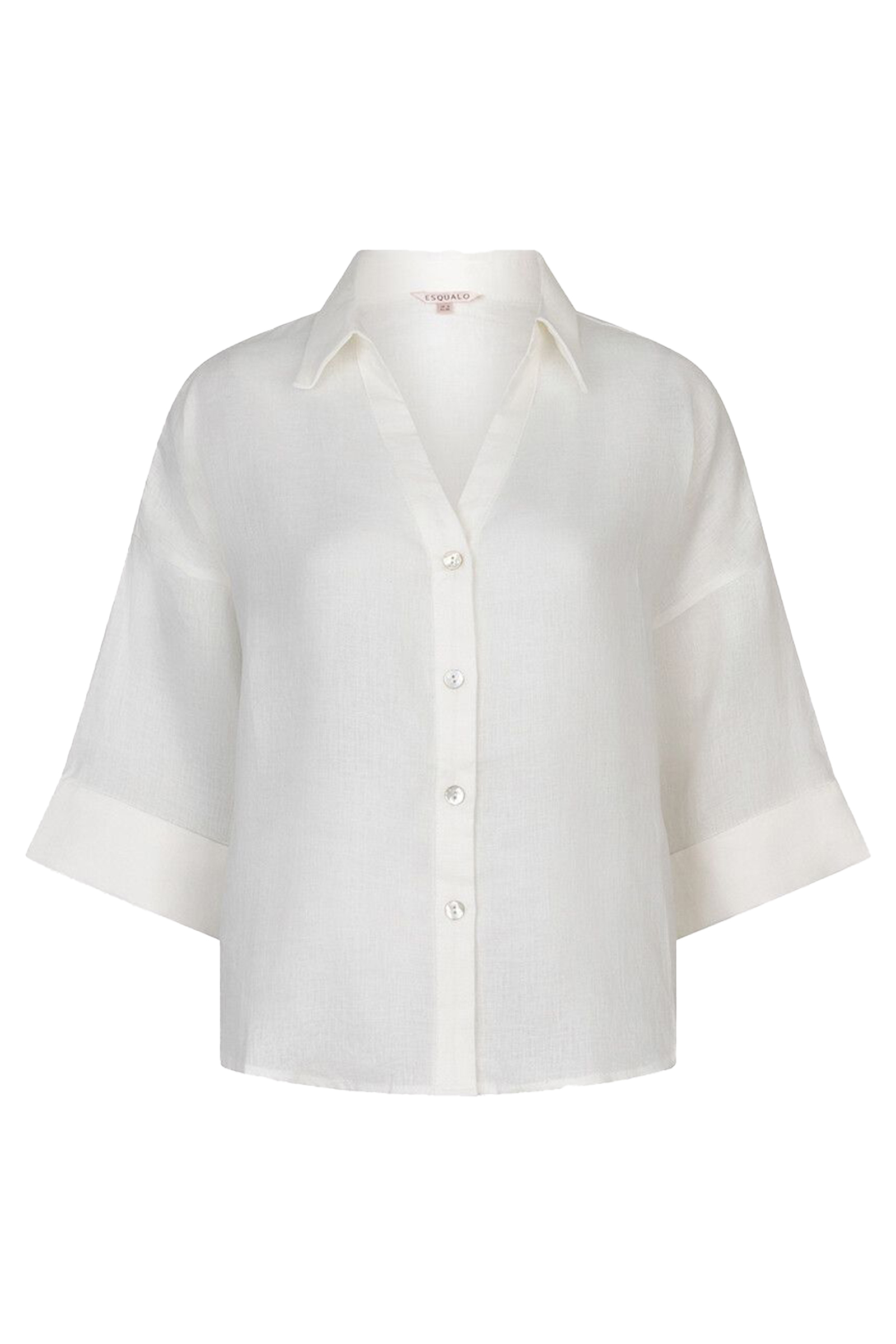Dames blouse korte mouw wit