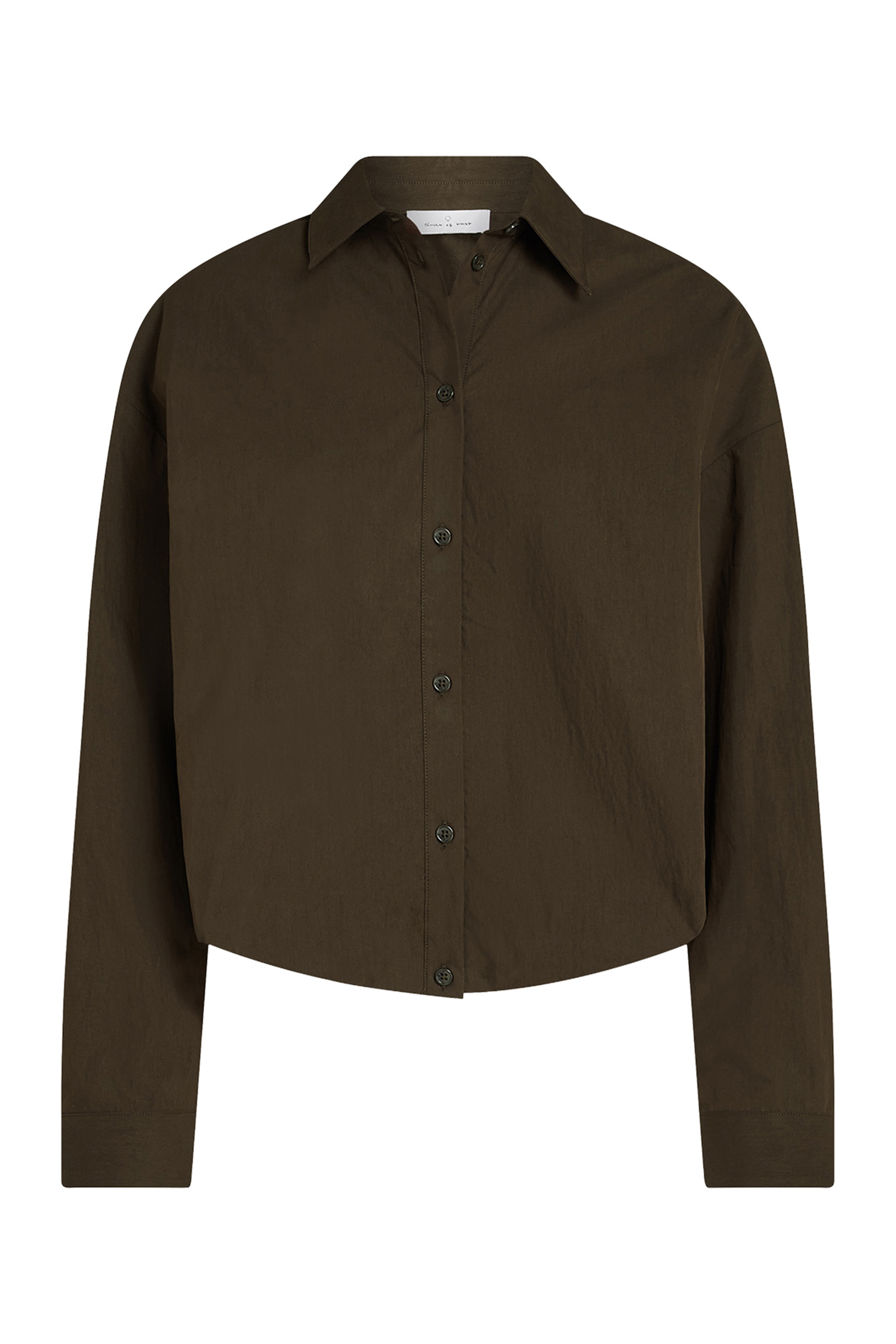 Dames blouse lange mouw bruin