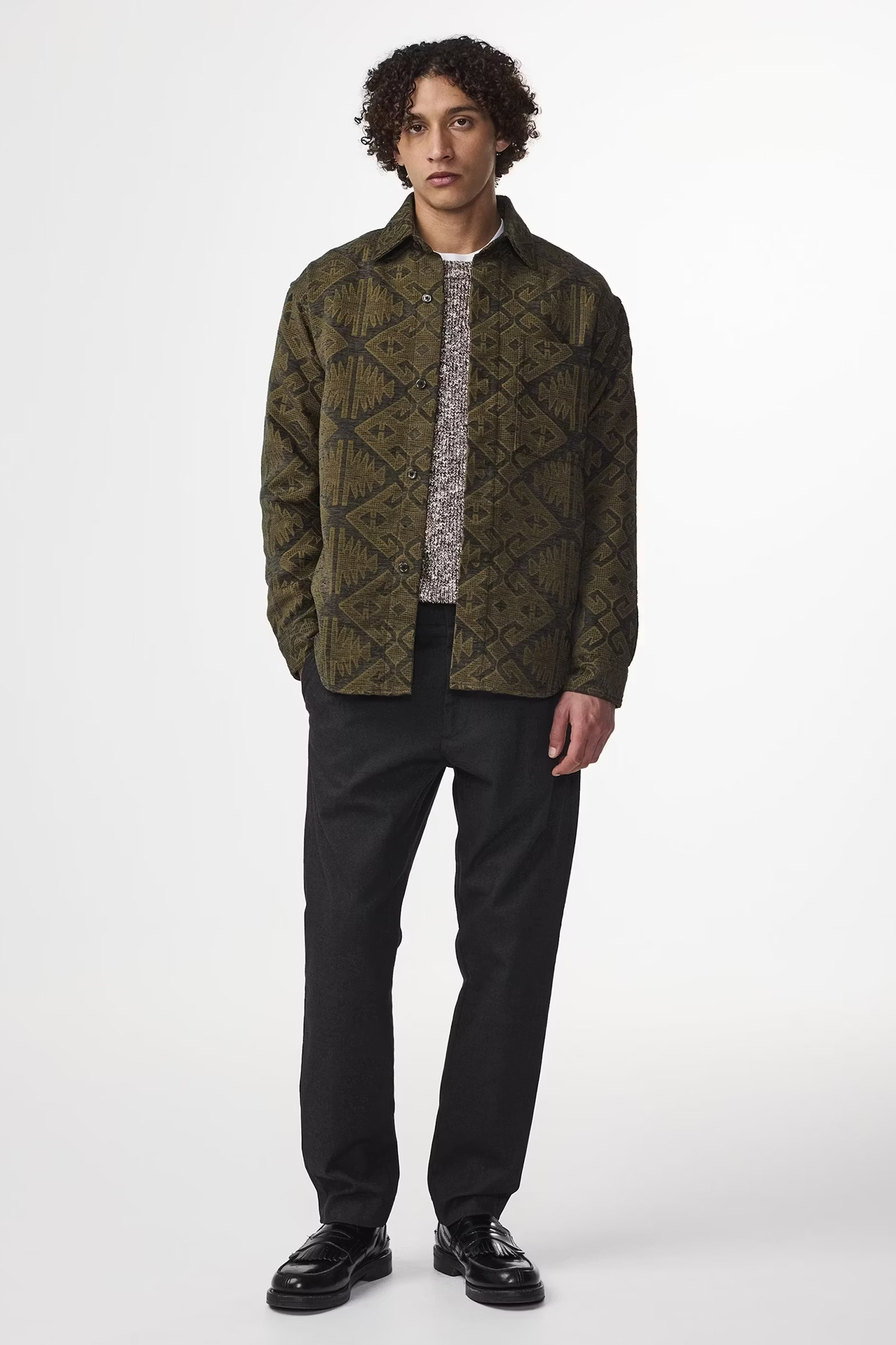 Heren overshirt groen