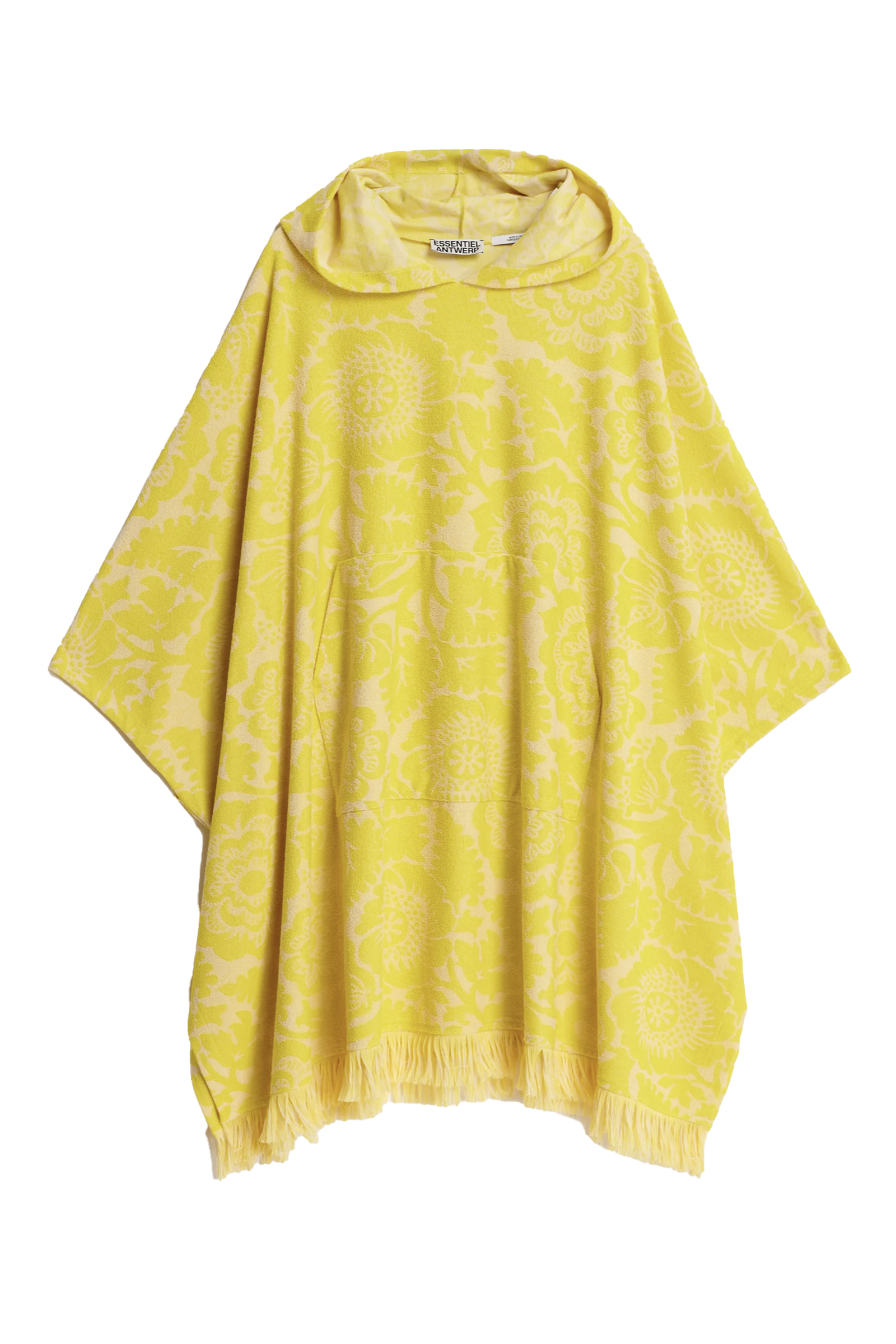 Dames poncho/cape geel