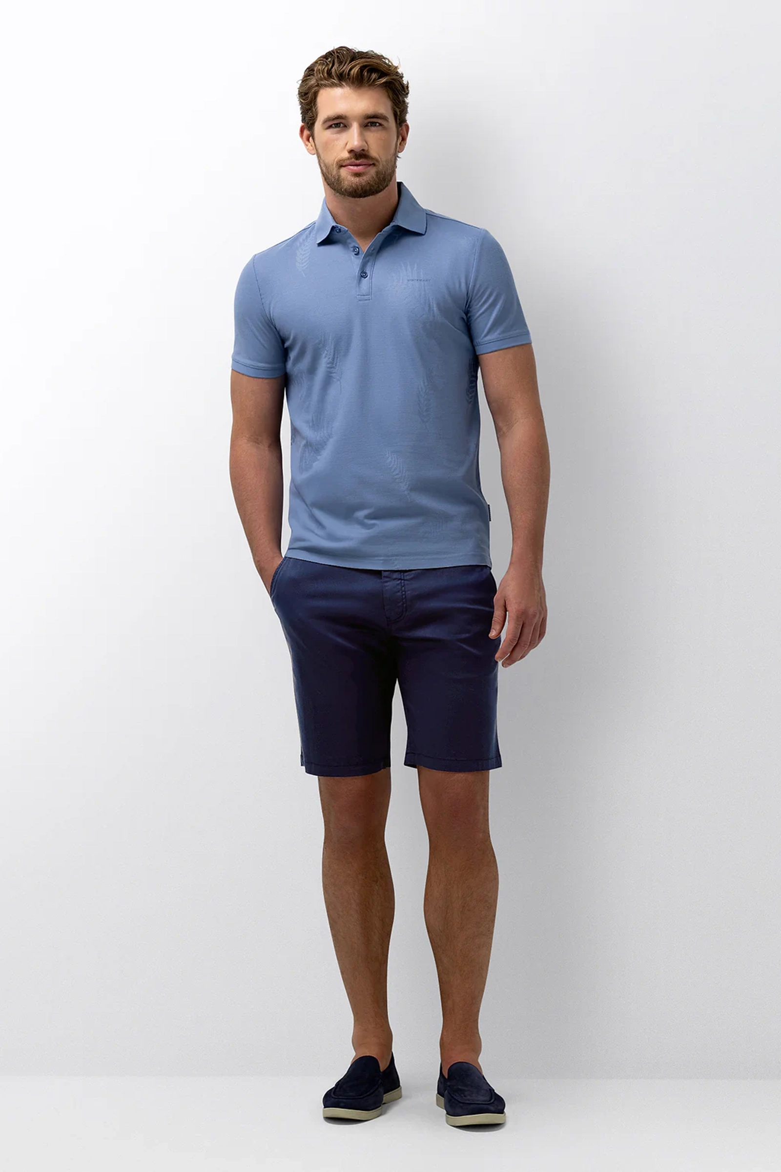 Heren short blauw