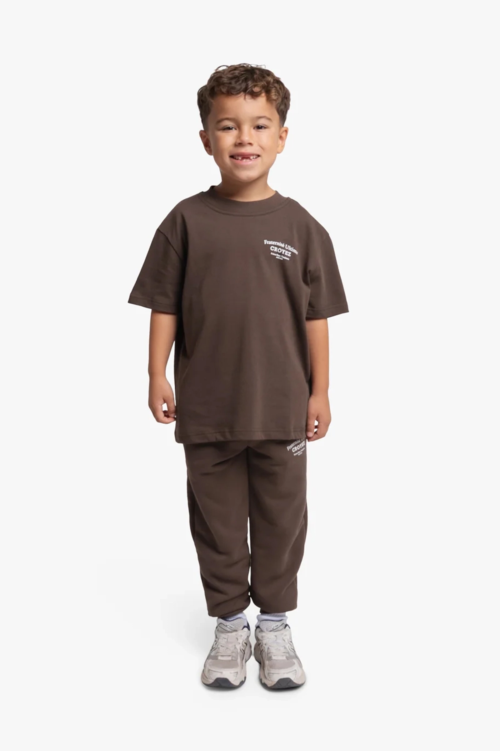 Jongens t-shirt korte mouw bruin