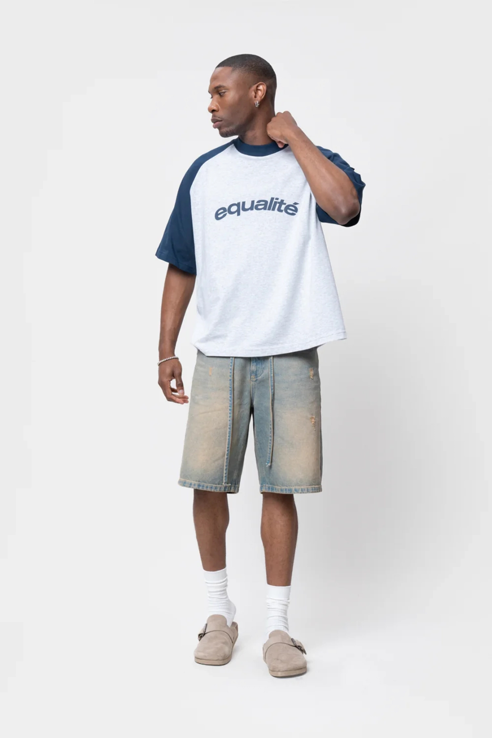 Heren t-shirt kortemouw grijs