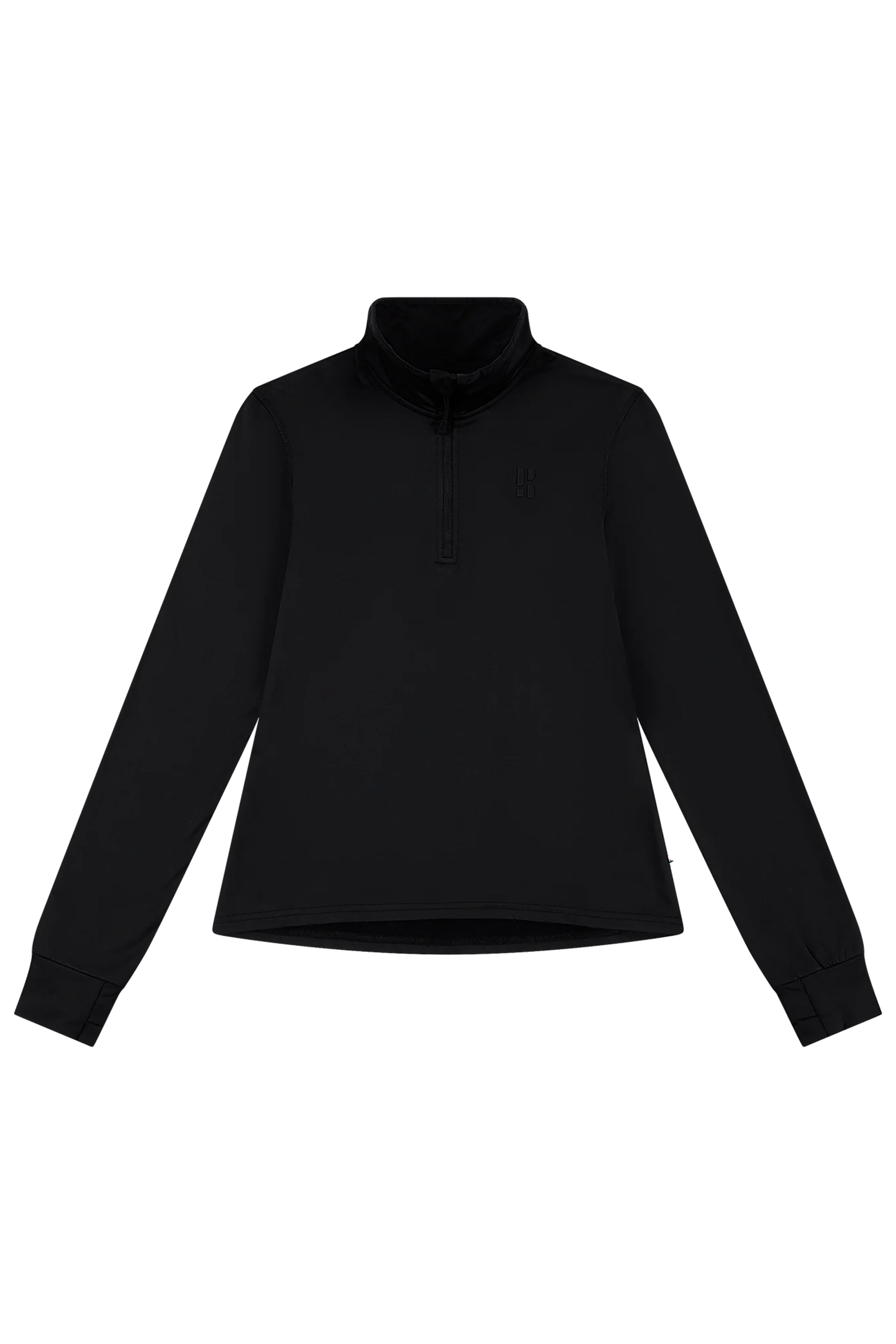 Wintersport dames pully+rits zwart