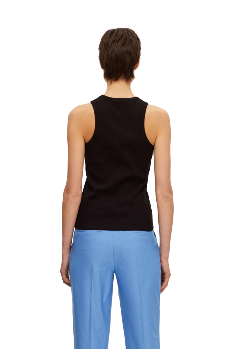 Selected SLFANNA O-NECK TANK TOP NOOS Zwart-1 4