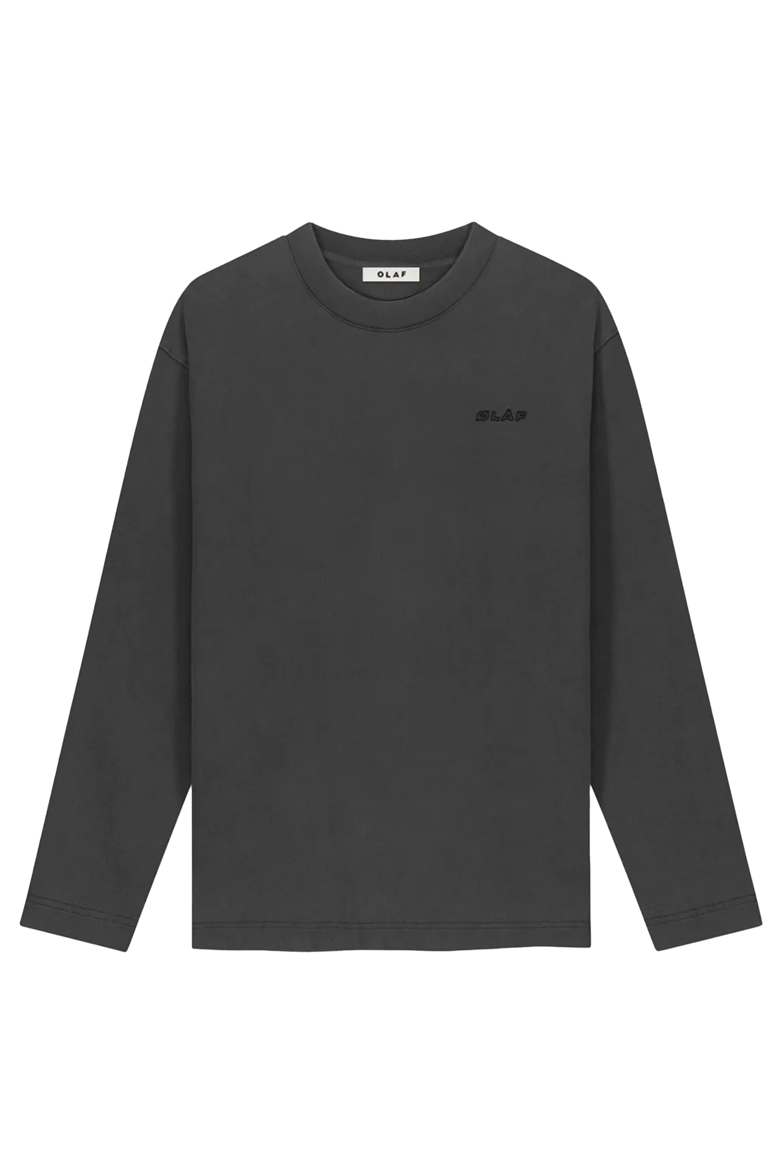 Heren t-shirt lange mouw grijs