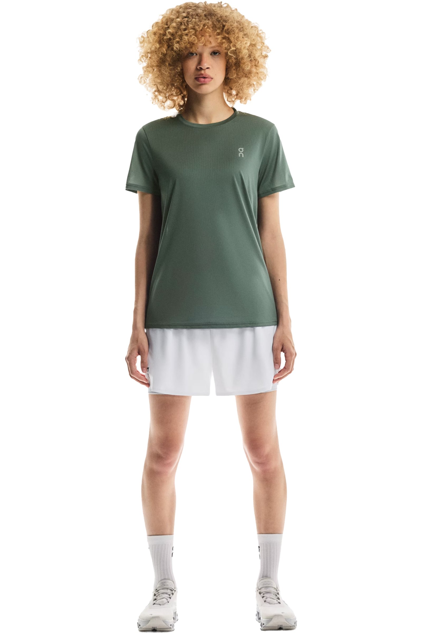 Running dames t-shirt km groen