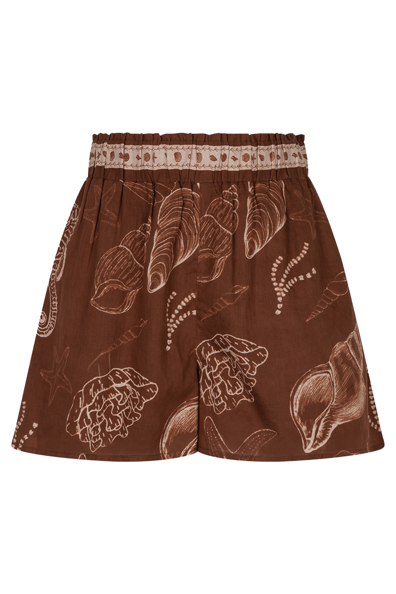 Dames short bruin