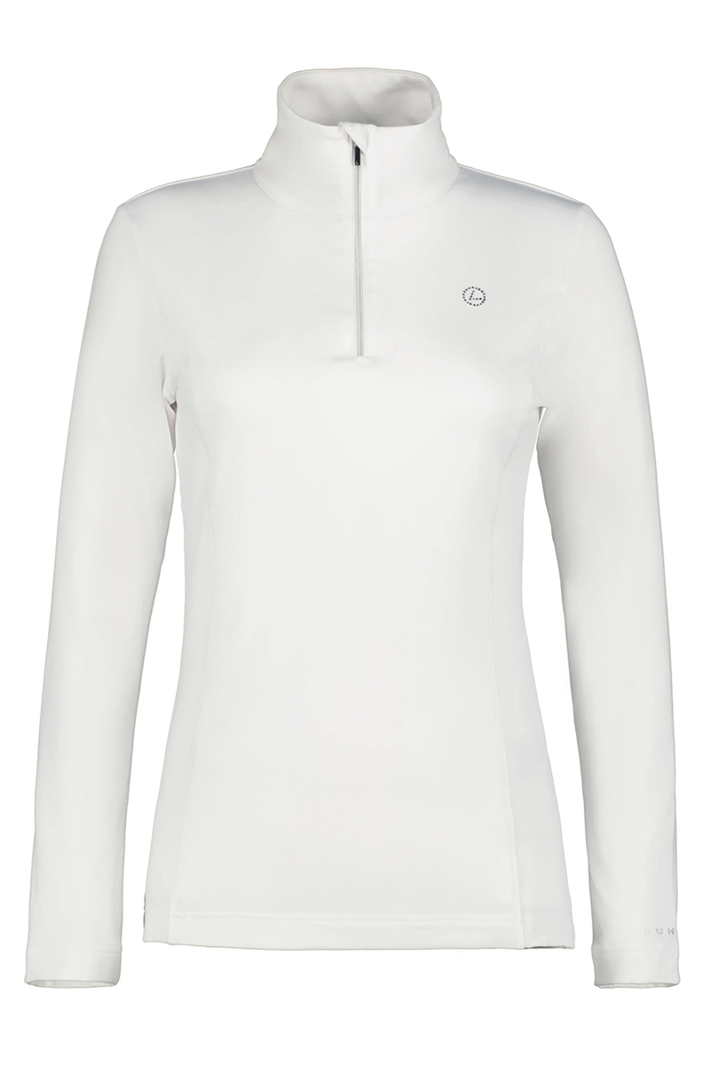 Wintersport dames pully+rits wit