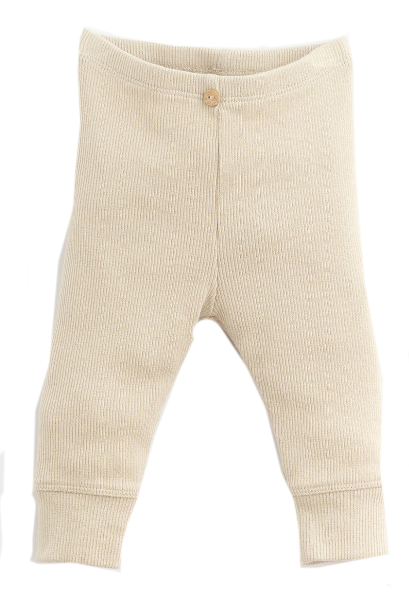 Play Up rib leggings Ecru-1 1