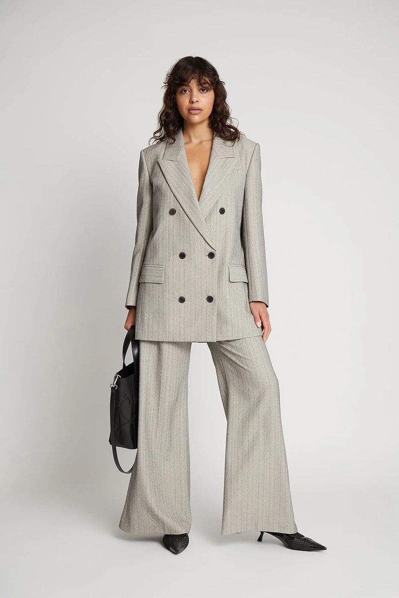 Dames blazer grijs