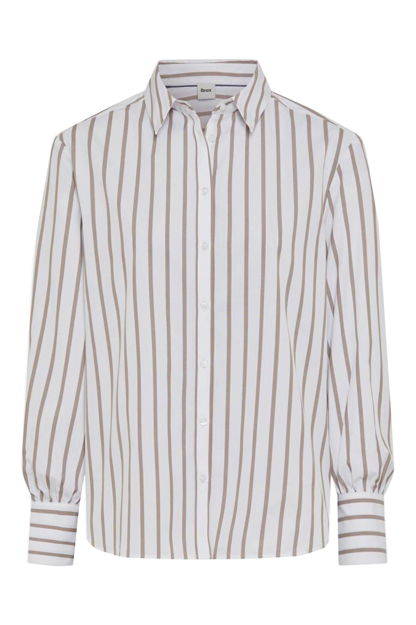 Dames blouse lange mouw bruin