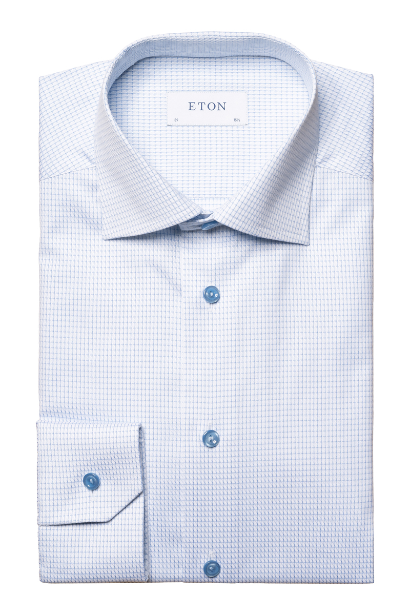 Heren overhemd lm dressual blauw