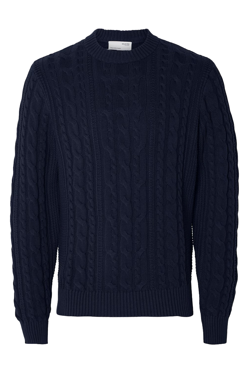 Selected SLHCHAIN LS KNIT CREW NECK W 186839-Sky Captain 1