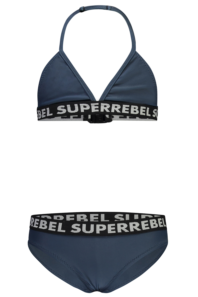 Bad/beach meisjes bikini blauw