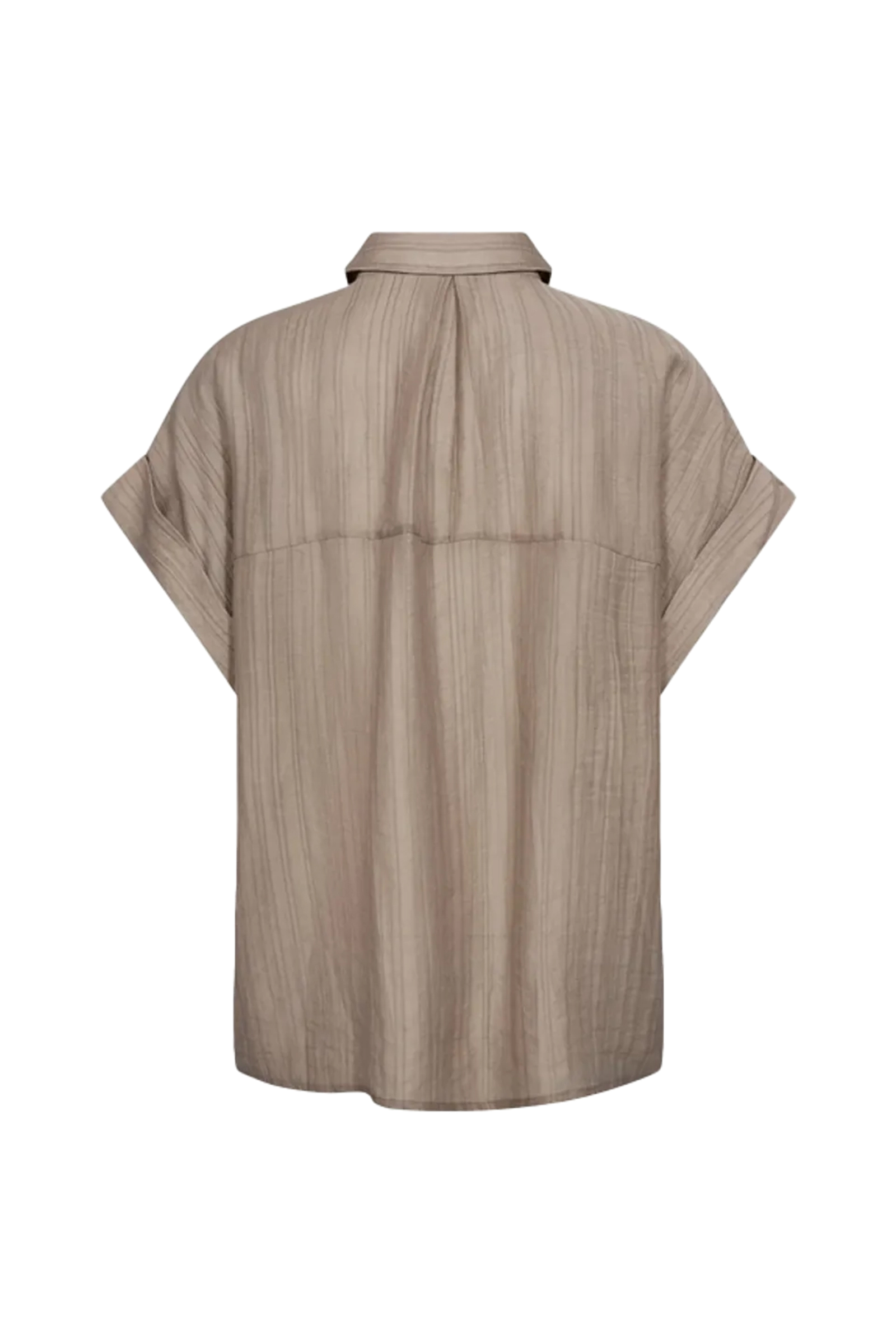 Dames blouse korte mouw bruin