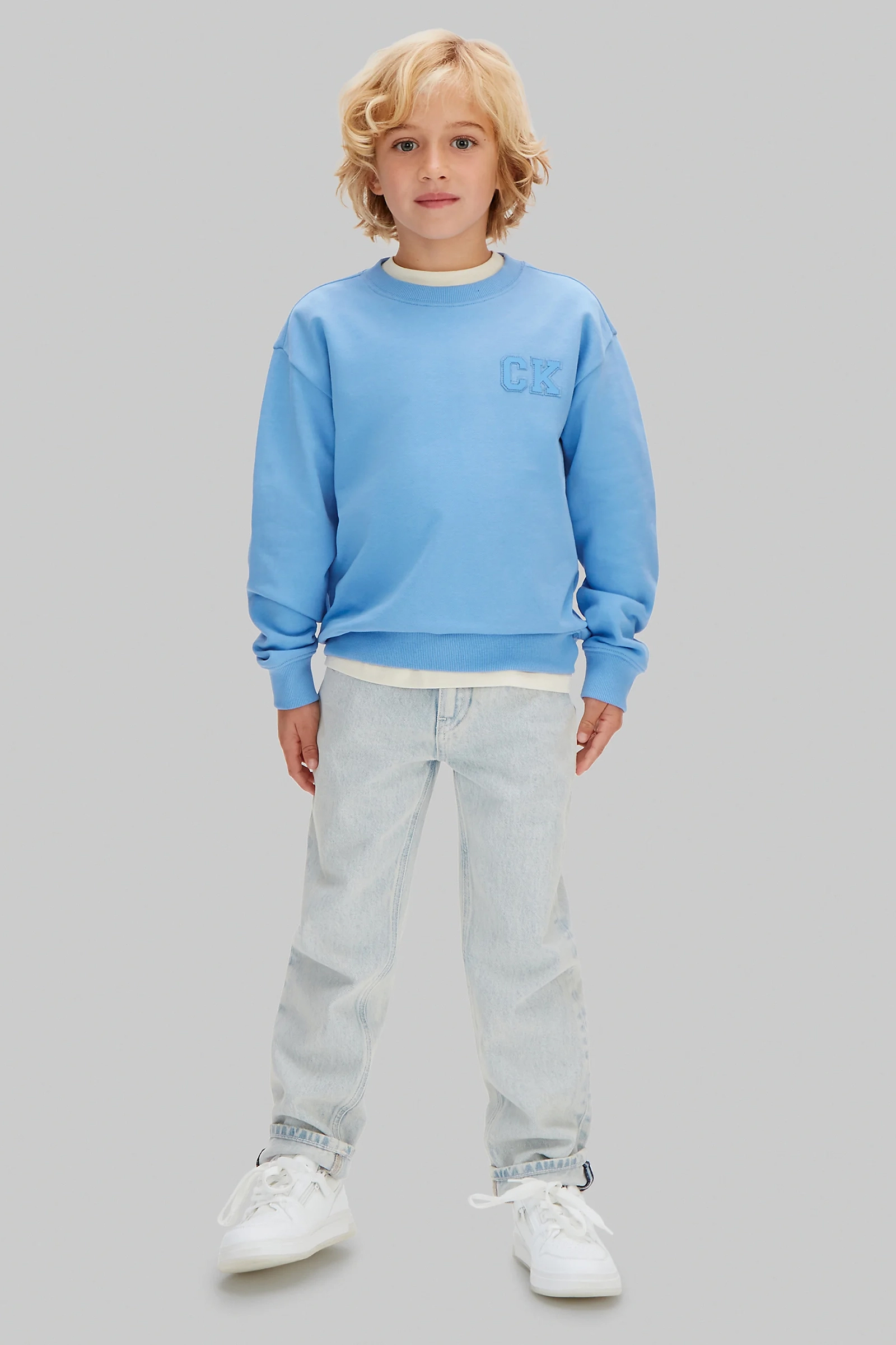 Jongens sweater blauw