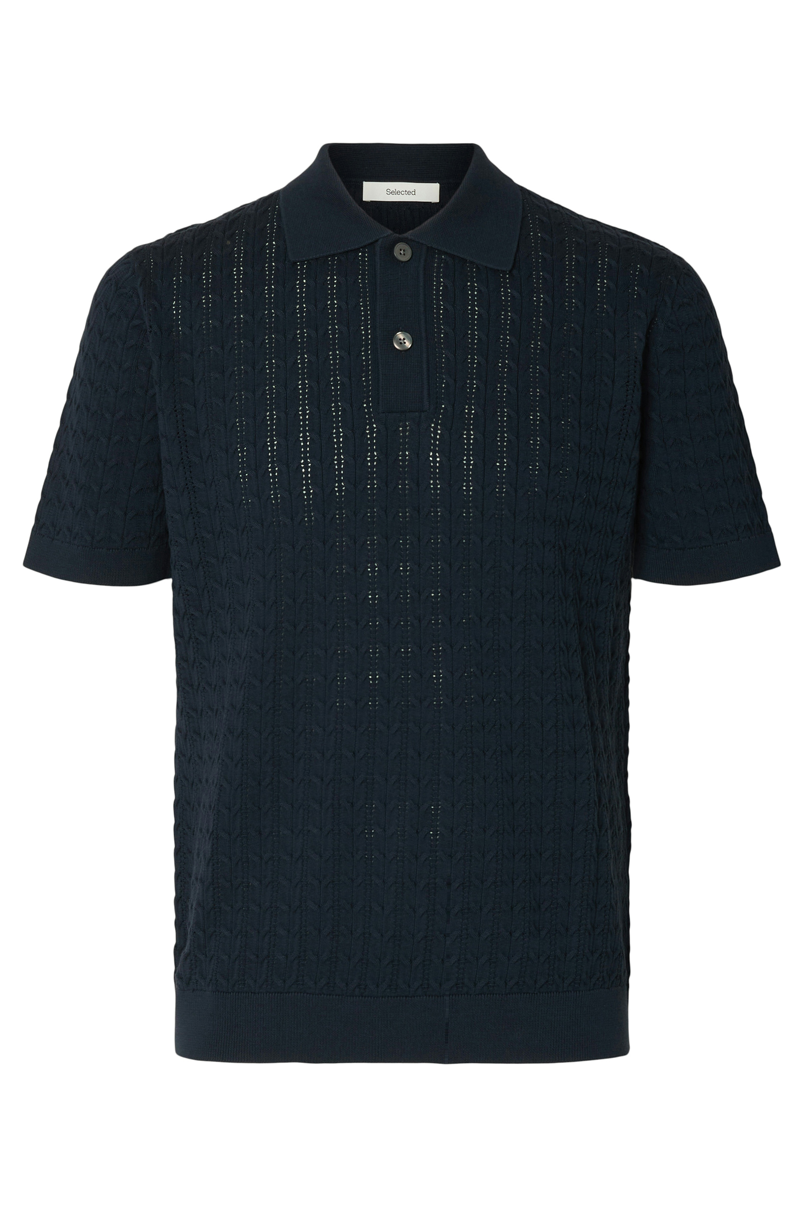 Heren polo korte mouw blauw