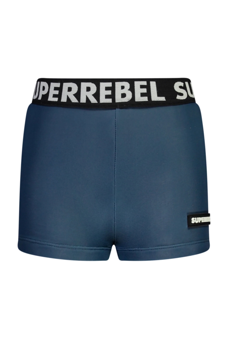 Bad/beach jongens zwemslip mid blauw