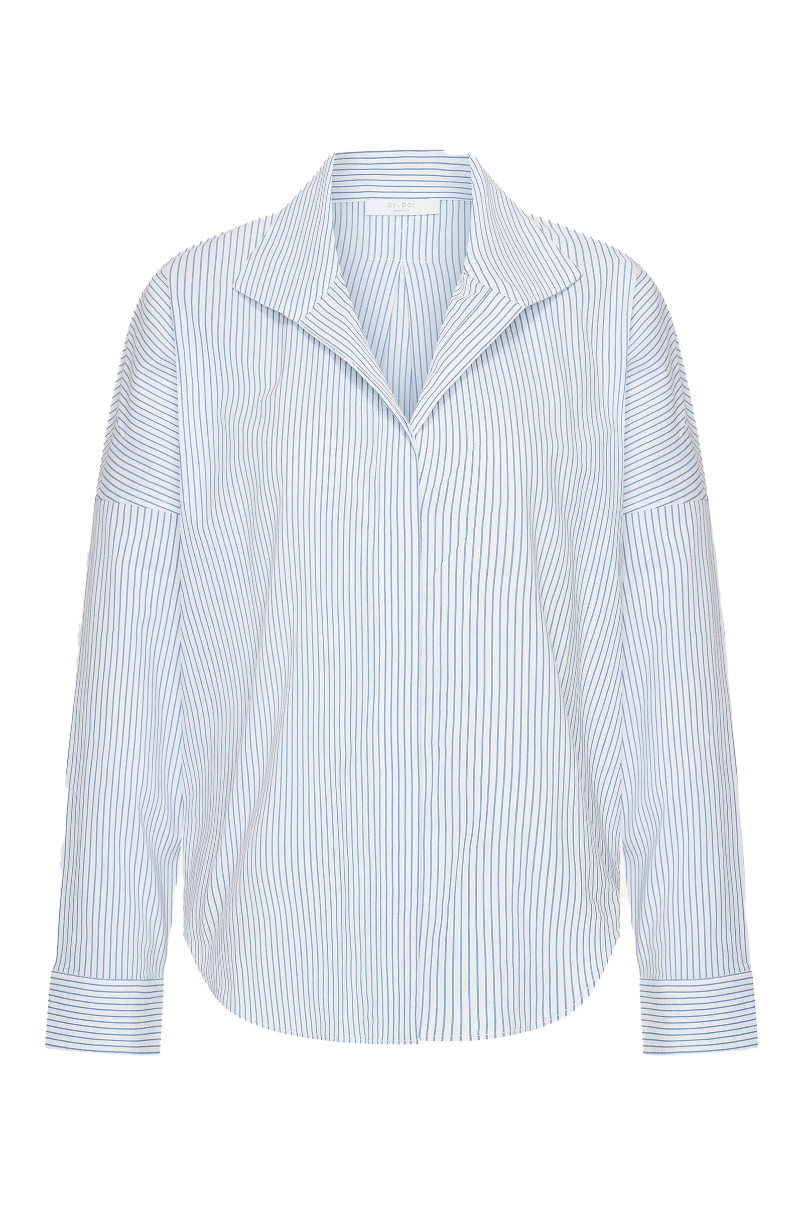 Dames blouse lange mouw blauw