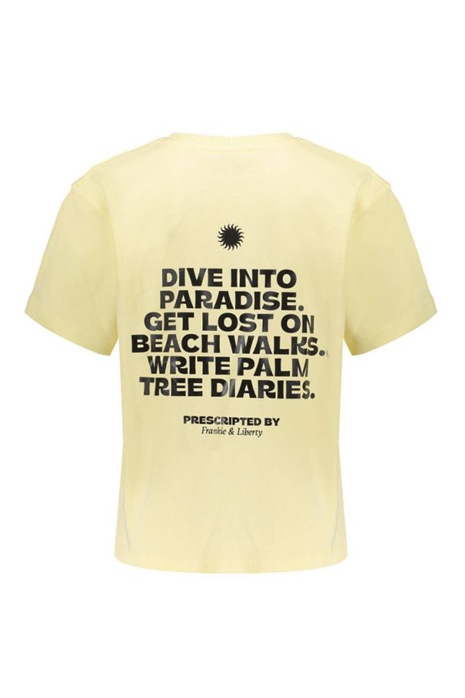 Meisjes t-shirt korte mouw geel