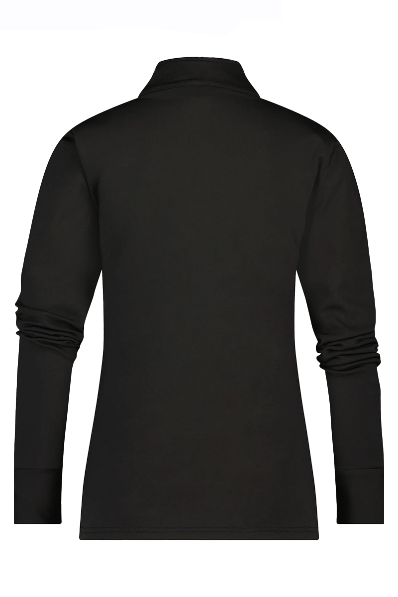 Wintersport dames pully+rits zwart