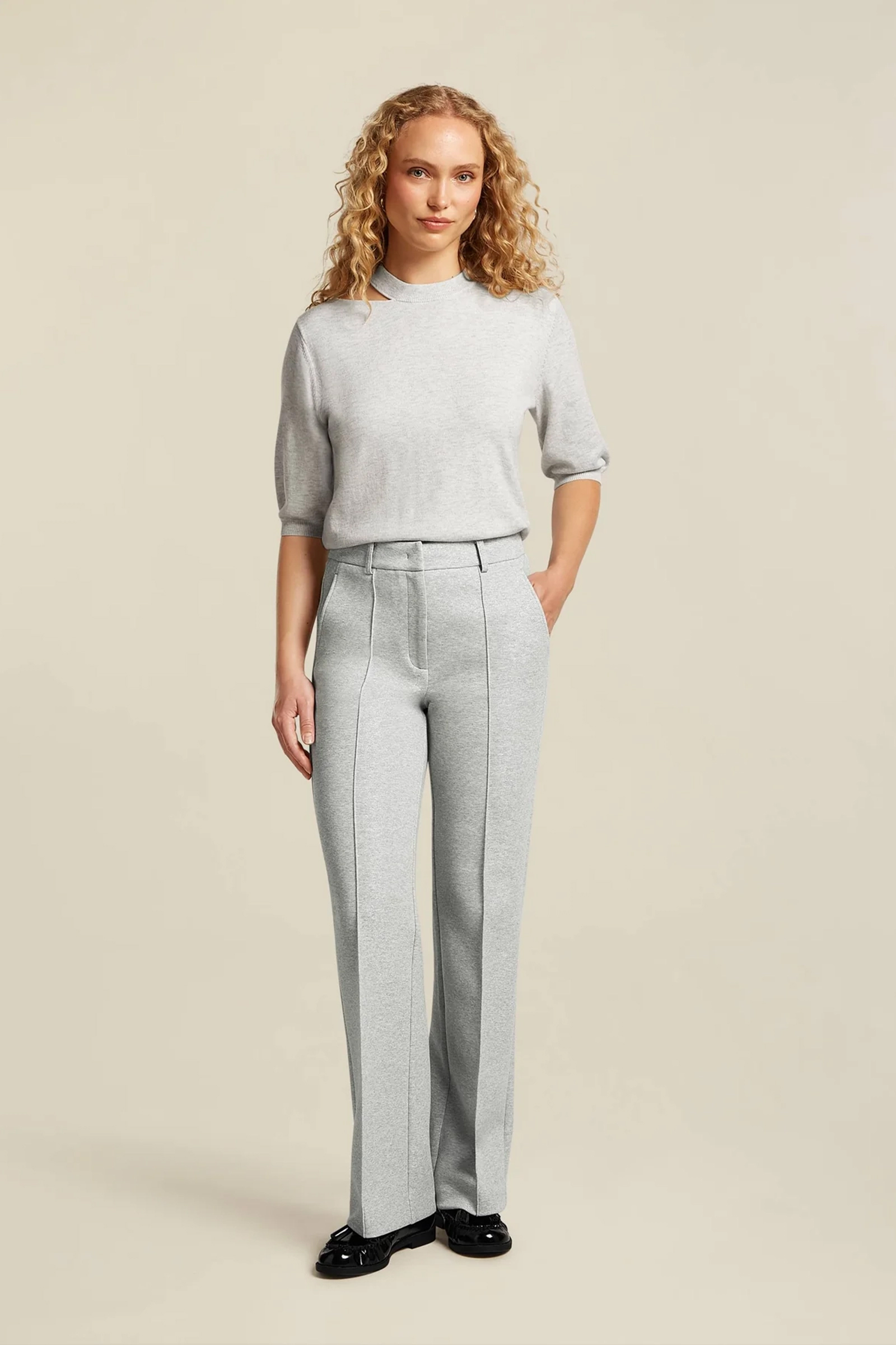 Dames broek grijs