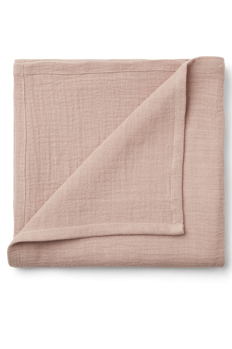 Liewood Ben muslin swaddle solid Rose-1 1