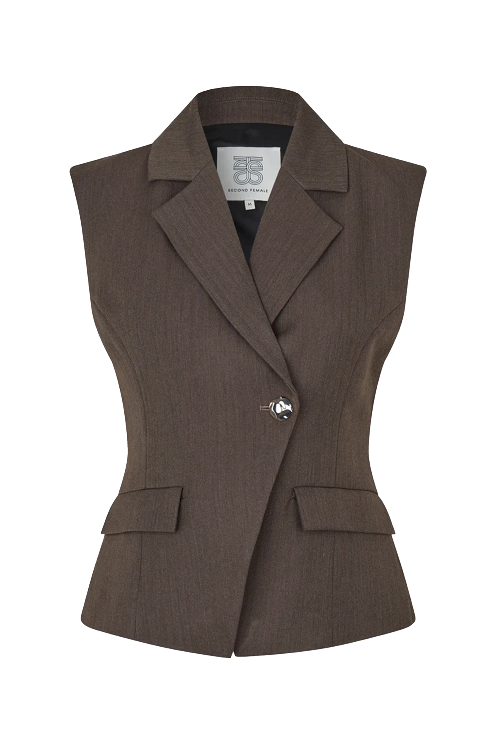 Dames gilet bruin