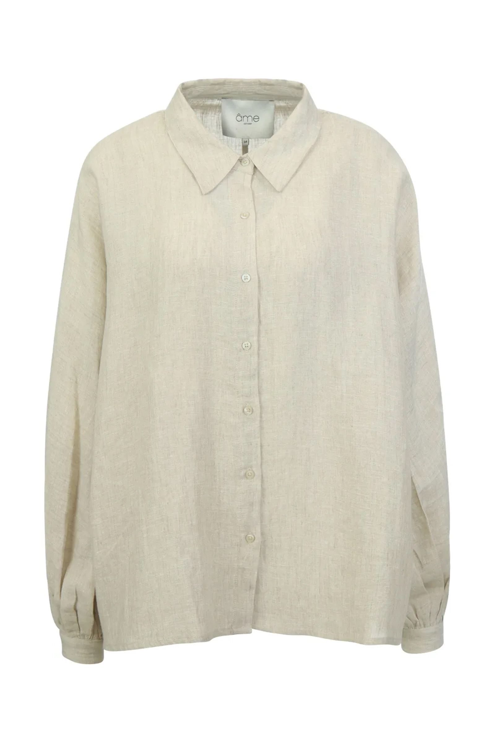 Dames blouse lange mouw bruin