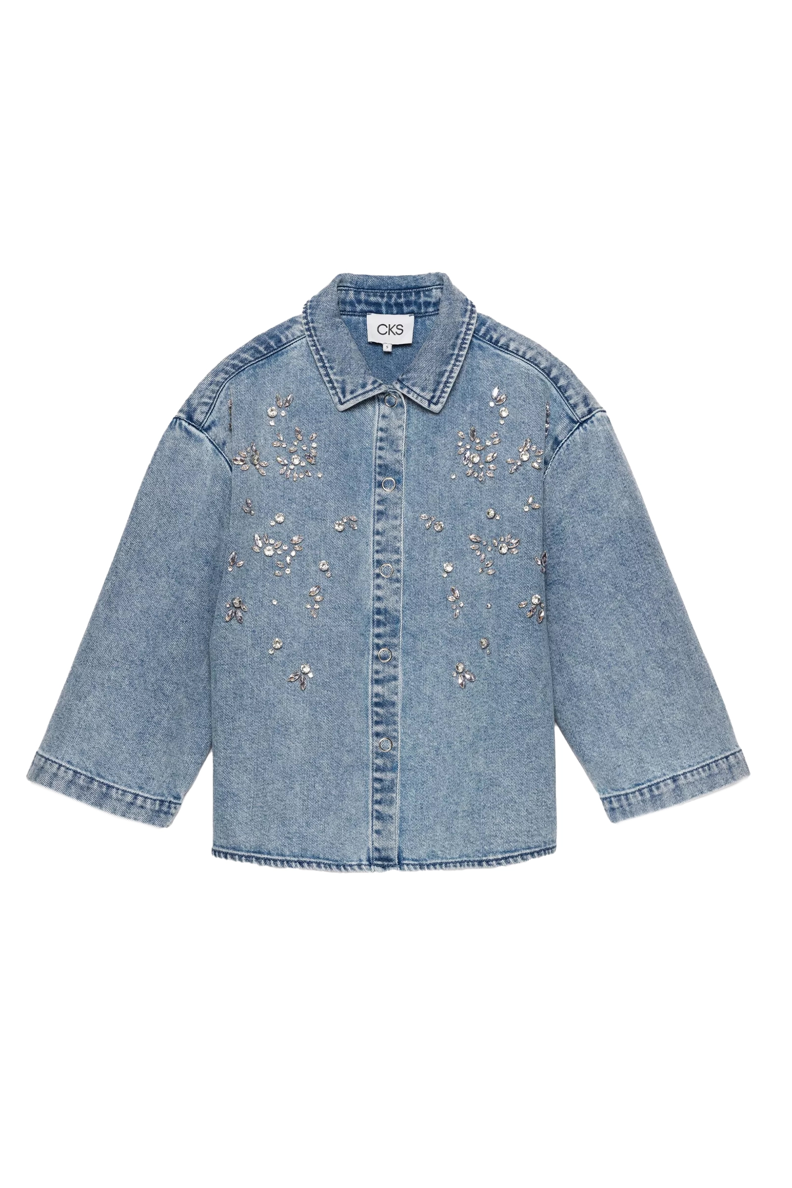 Dames blouse korte mouw blauw